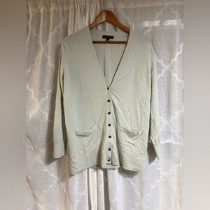 Banana Republic light mint green Knit Cardigan Button Front V Front Women's L